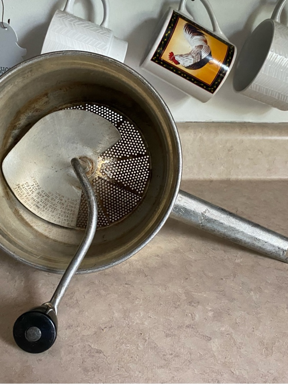 Vintage Foley Food Mill 1970s MCM Kitchen Food Strainer No. 101 Primitive Decor